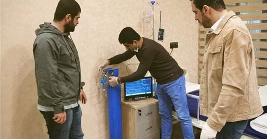 بالصور.. شاسوار عبدالواحد يحول مقر حزبه لمستشفى خاص بمرضى كورونا